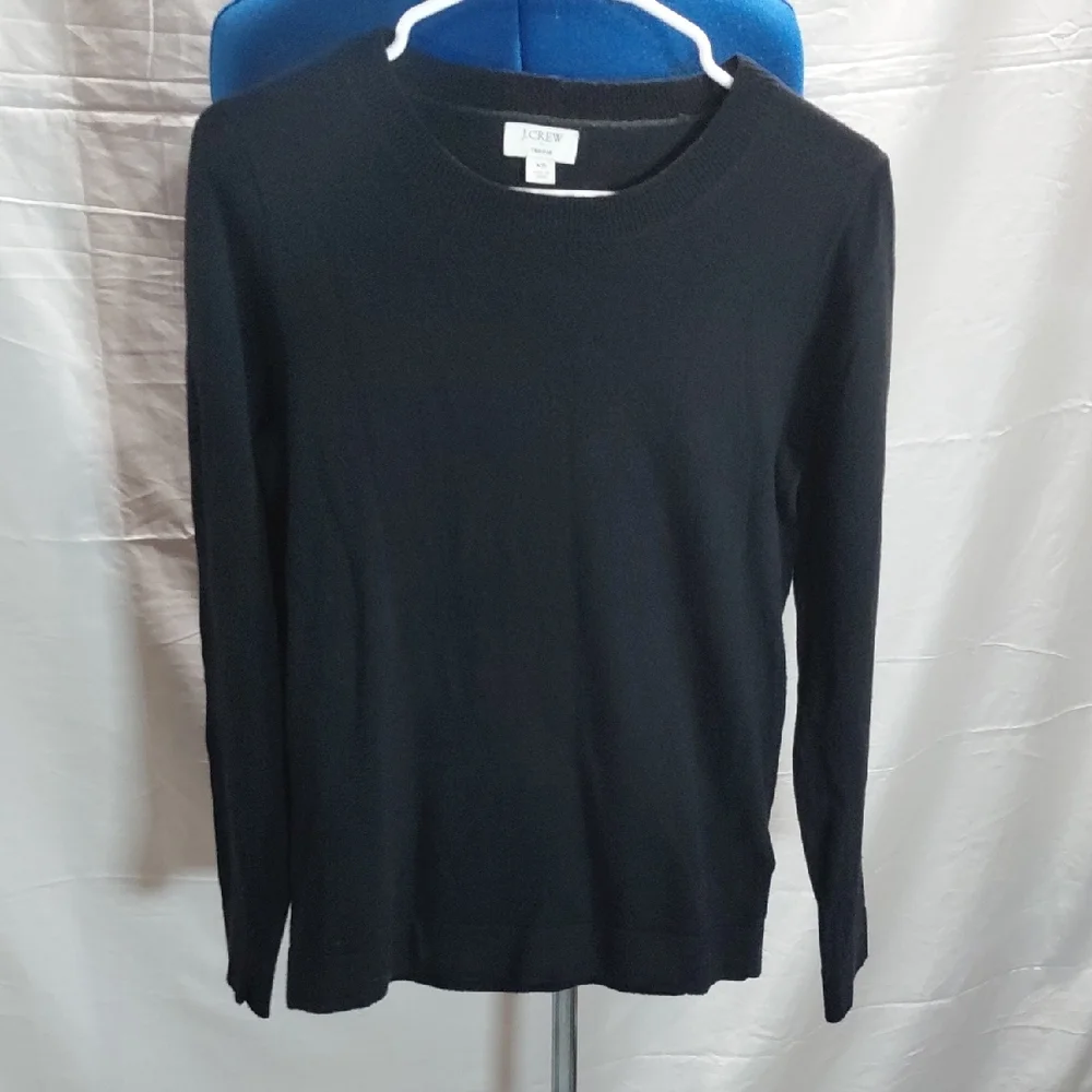 J. Crew Classic Black Crew Neck Sweater
